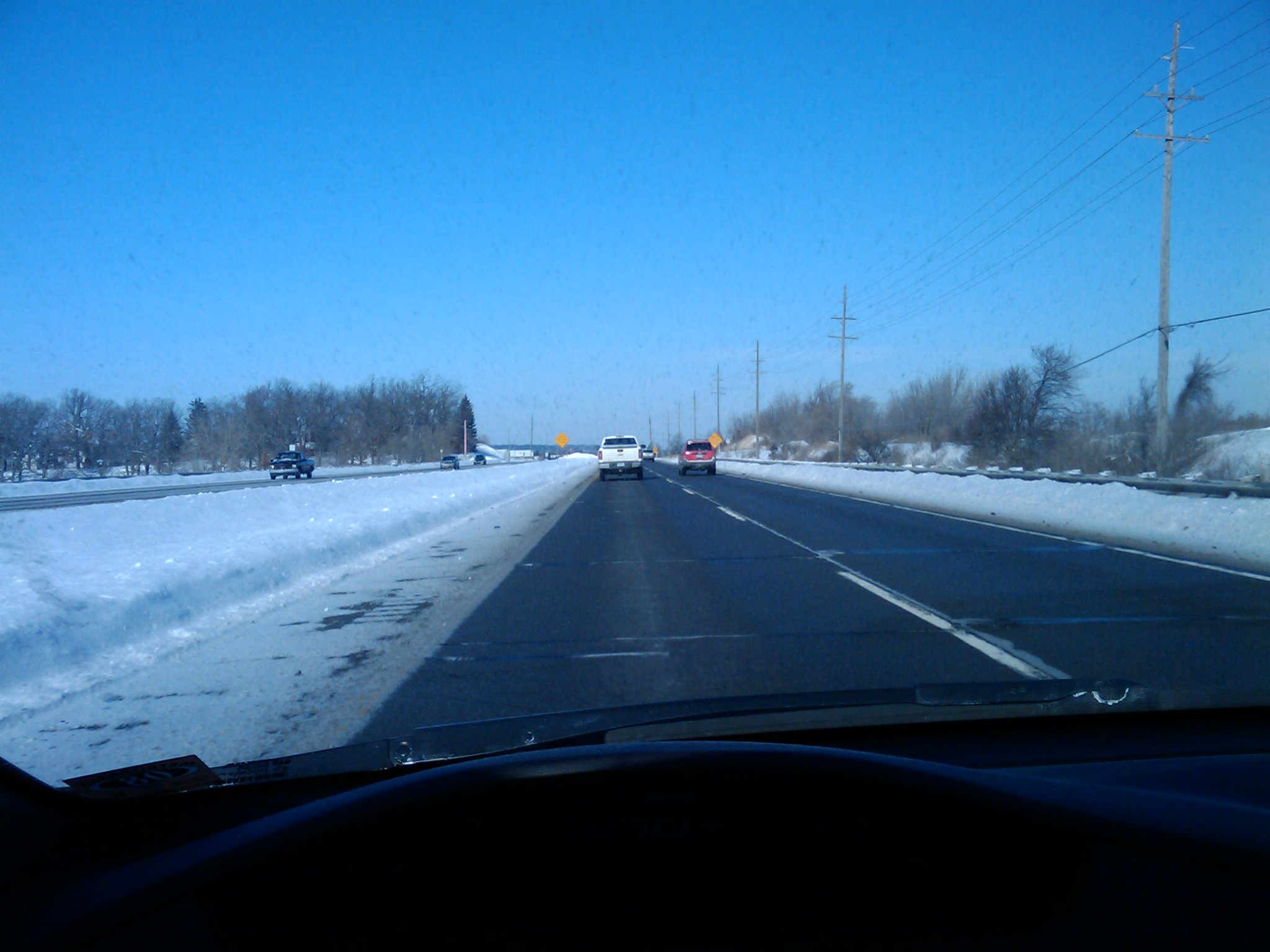Driving north on M-24 listening to the inaugeration of Barack Obama. Fourty four seconds before this photo was taken Obama legally became president.