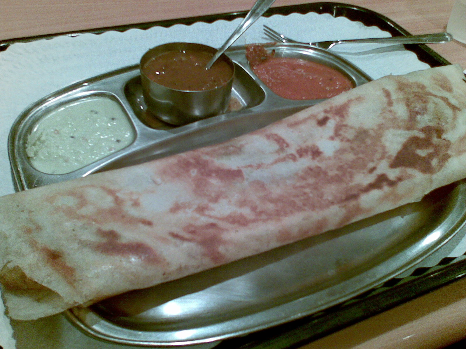 Masala dosa from Rangoli Express in Sterling Heights, MI.