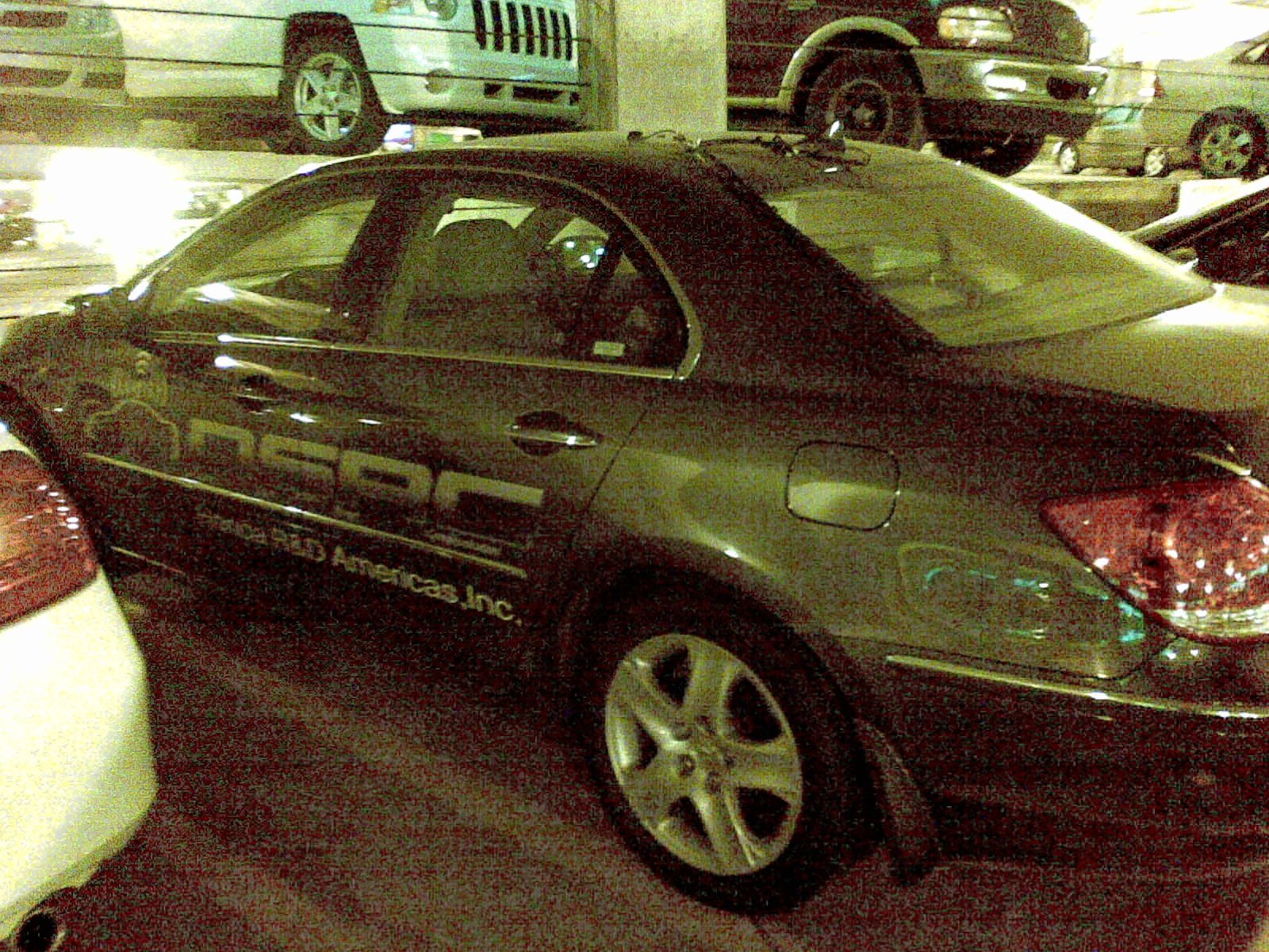 Honda DSRC (Dedicated Short Range Communications) R&D vehicle seen in Southfield, MI with small antennas on it for short area network research.