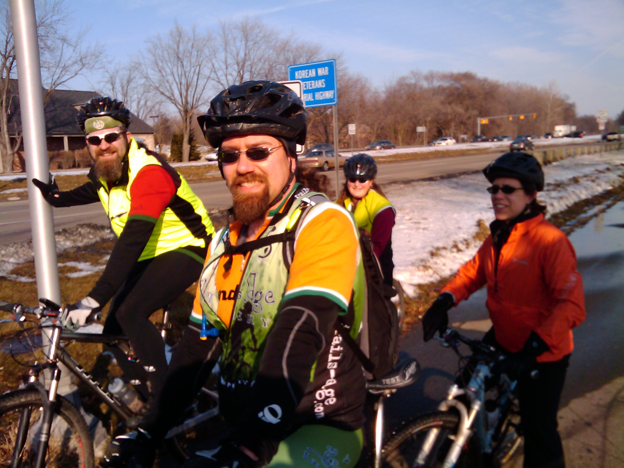 Nick, Erick, Marty, Kristy, and I went for a ~20 mile ride ride along Metro Parkway today.
