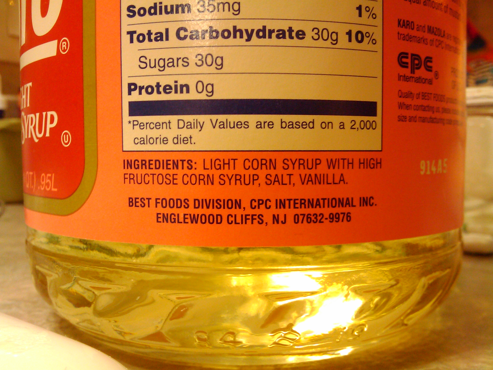 Karo's Light Corn Syrup, for some explicable reason, contains High Fructose Corn Syrup.