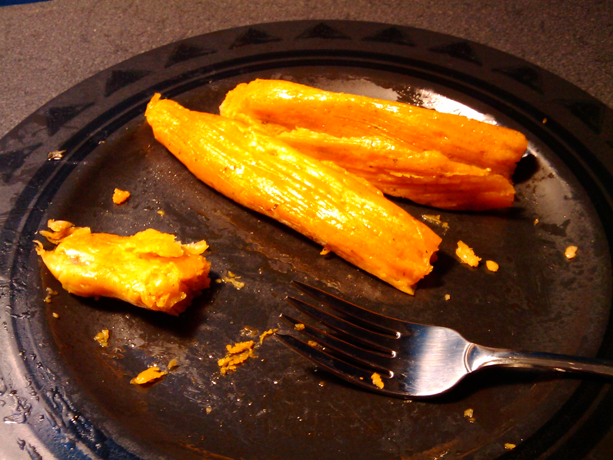 The last of the tamales which Danielle brought over. This is a good post bike ride dinner.