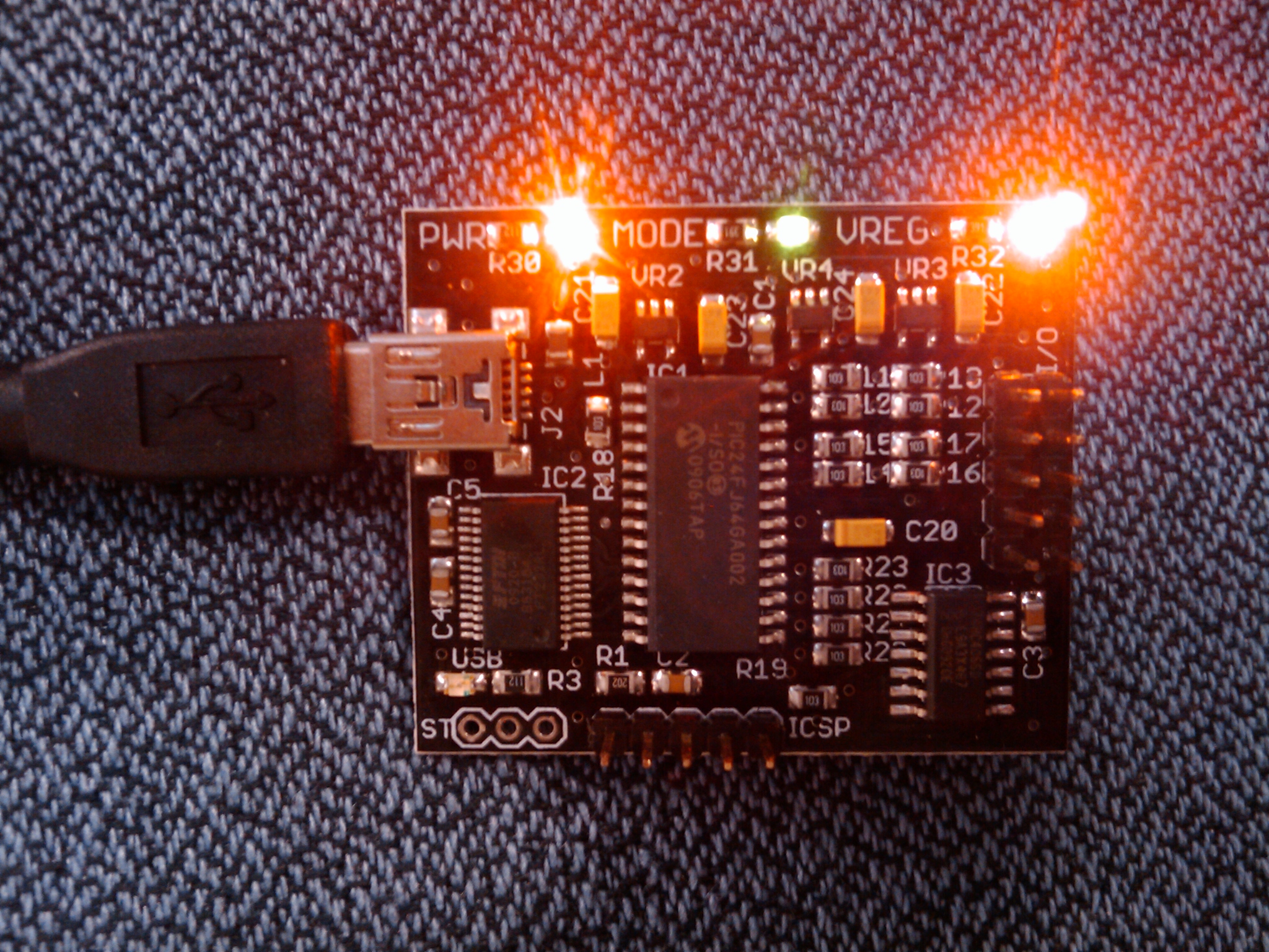 The LEDs on the Hack A Day Bus Pirate v2.go are WAY too bright.