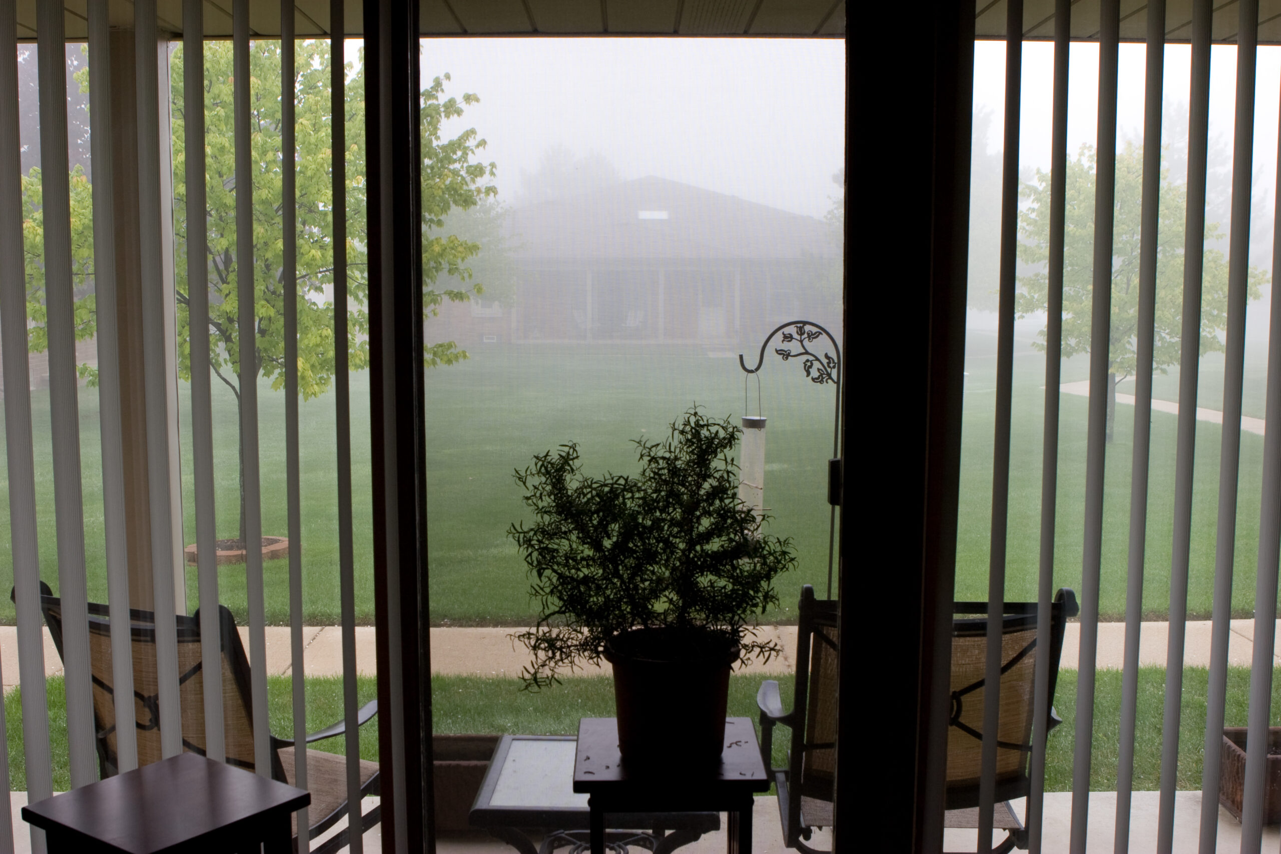 Fog seen looking out my front window / doorwall on the morning of 13-May-2008.