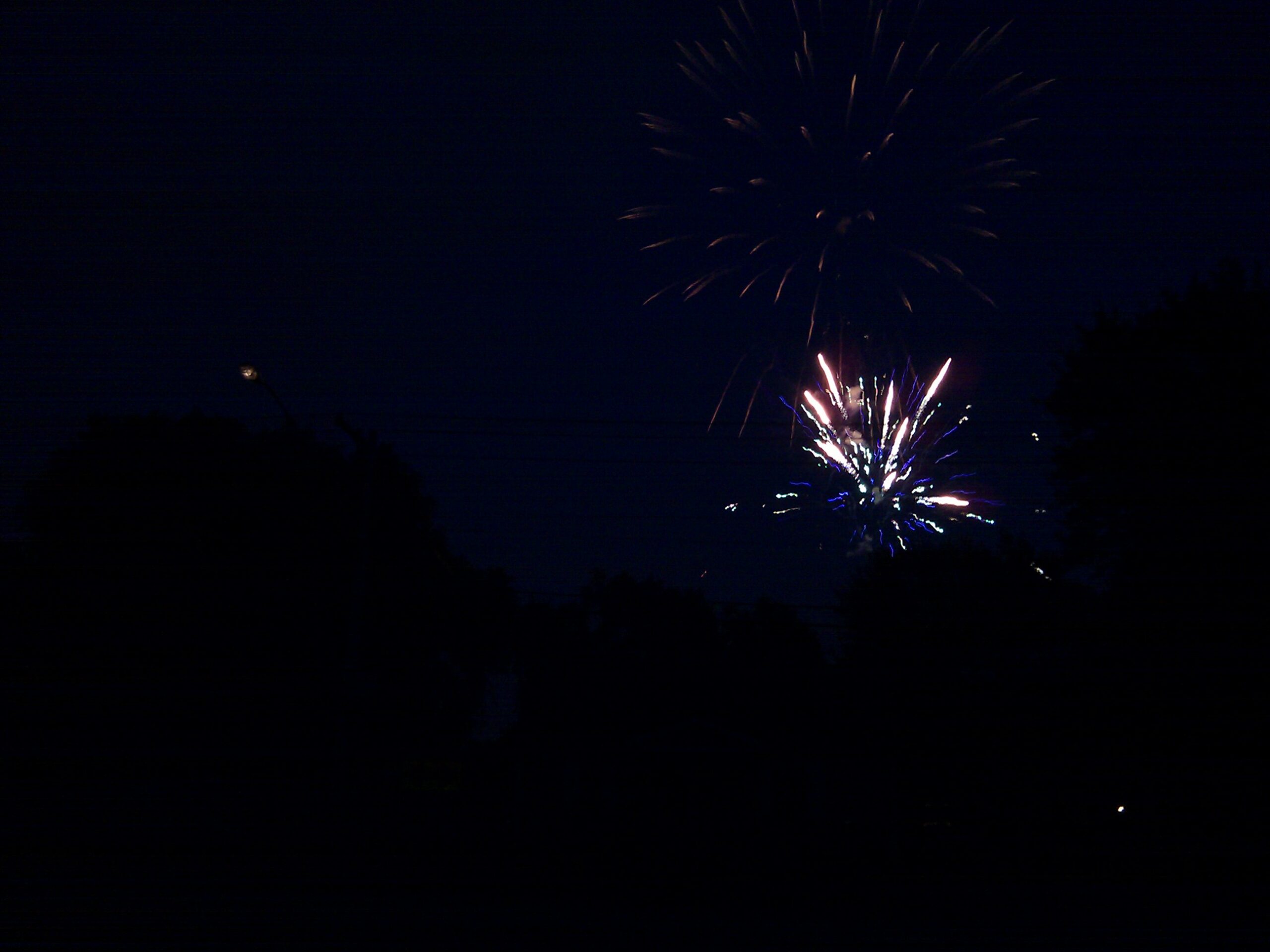 Fireworks somewhere off of 21 Mile in Macomb Township.