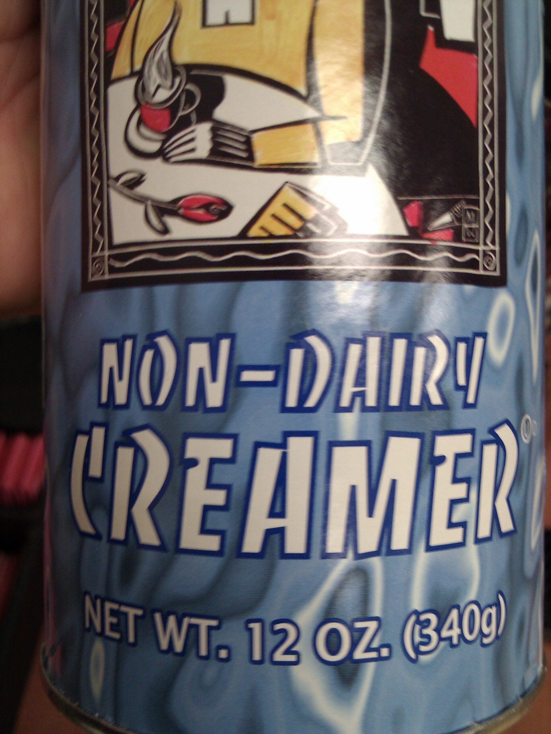 The non-dairy creamer at work has one of the most inapplicable fonts: Banco.