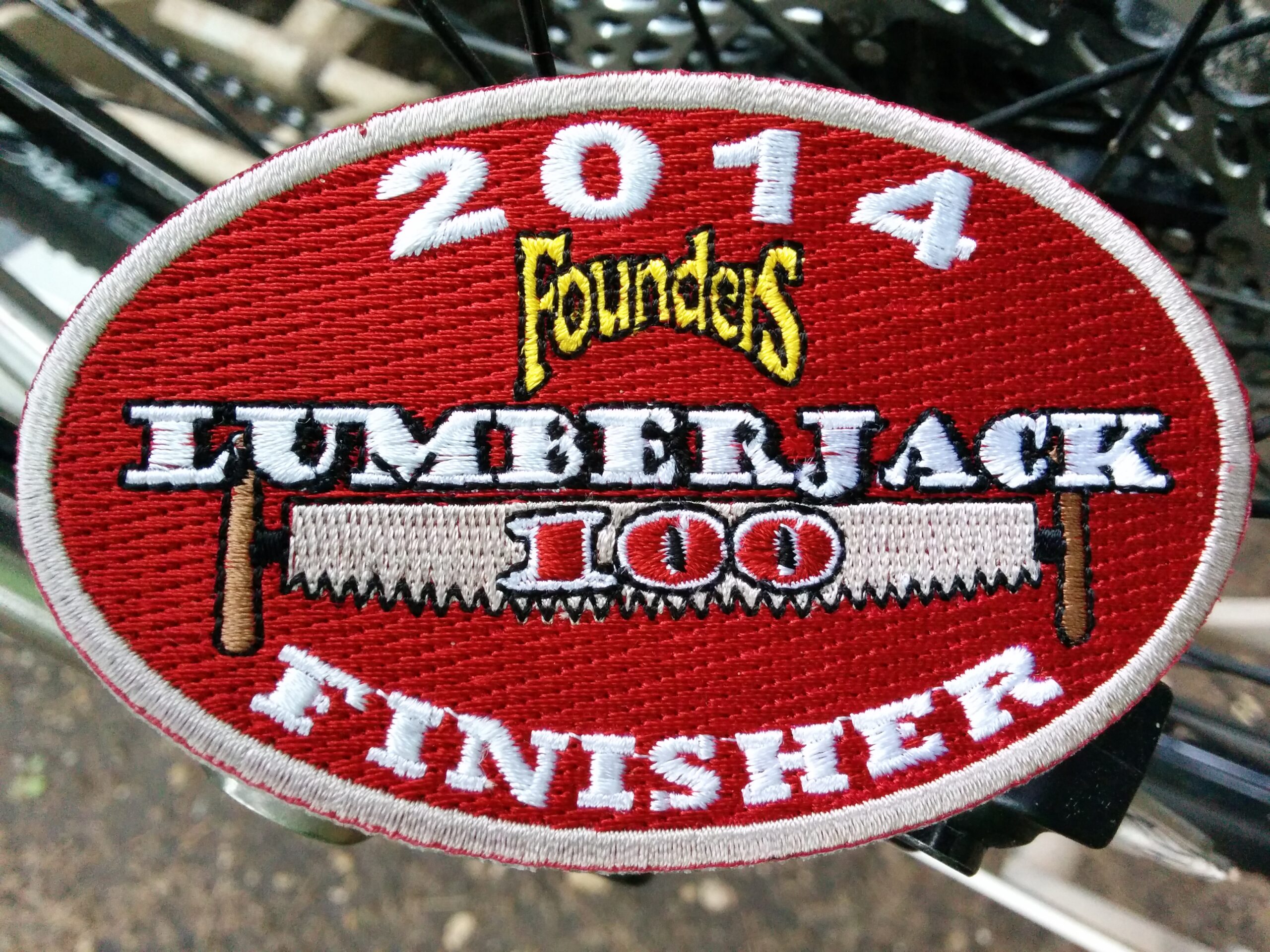 2014 Lumberjack 100 finisher's patch.