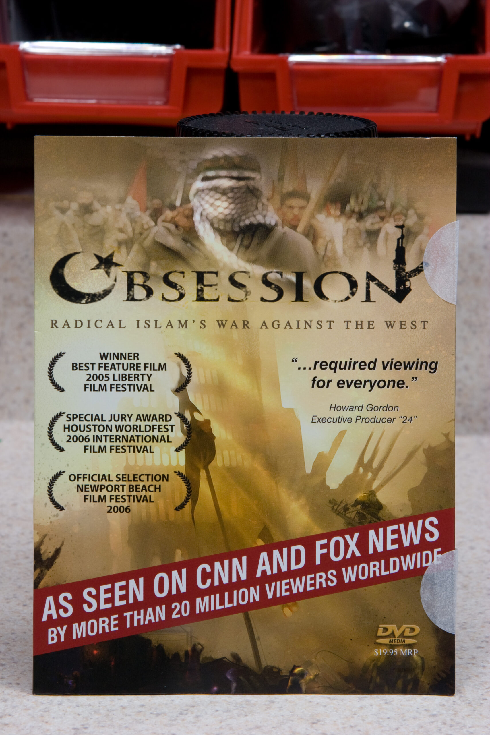 This nice piece of bigotry, Obsession: Radical Islam's War Against The West showed up in the mail today.