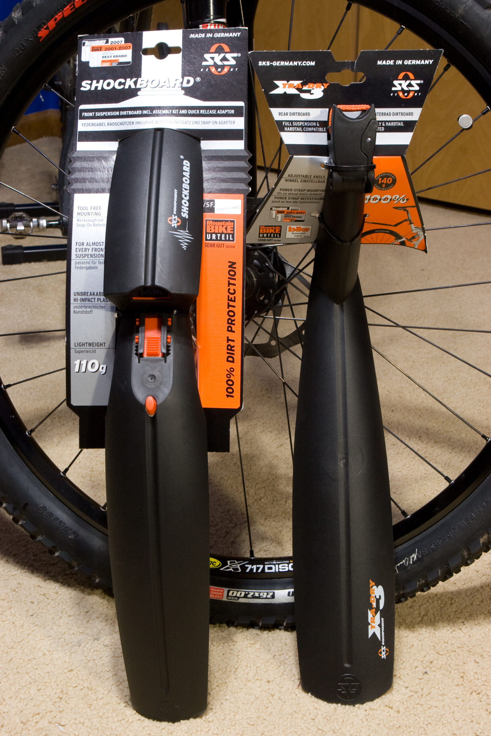 SKS Shockboard and X-tra Dry 3 fenders for my bike, purchased at REI.