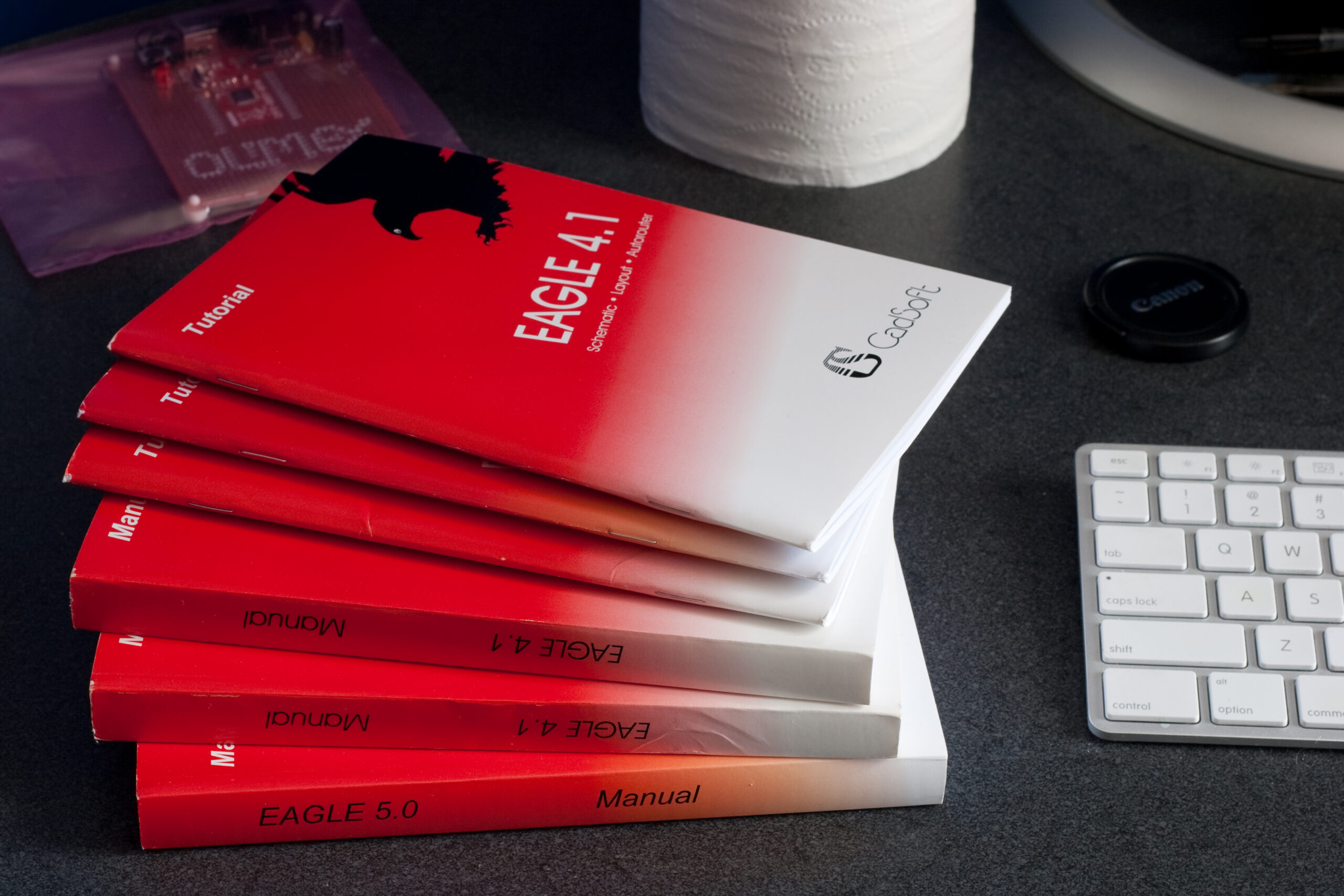 Every time one acquires a new EAGLE license, CadSoft sends it with a new manual and tutorial.