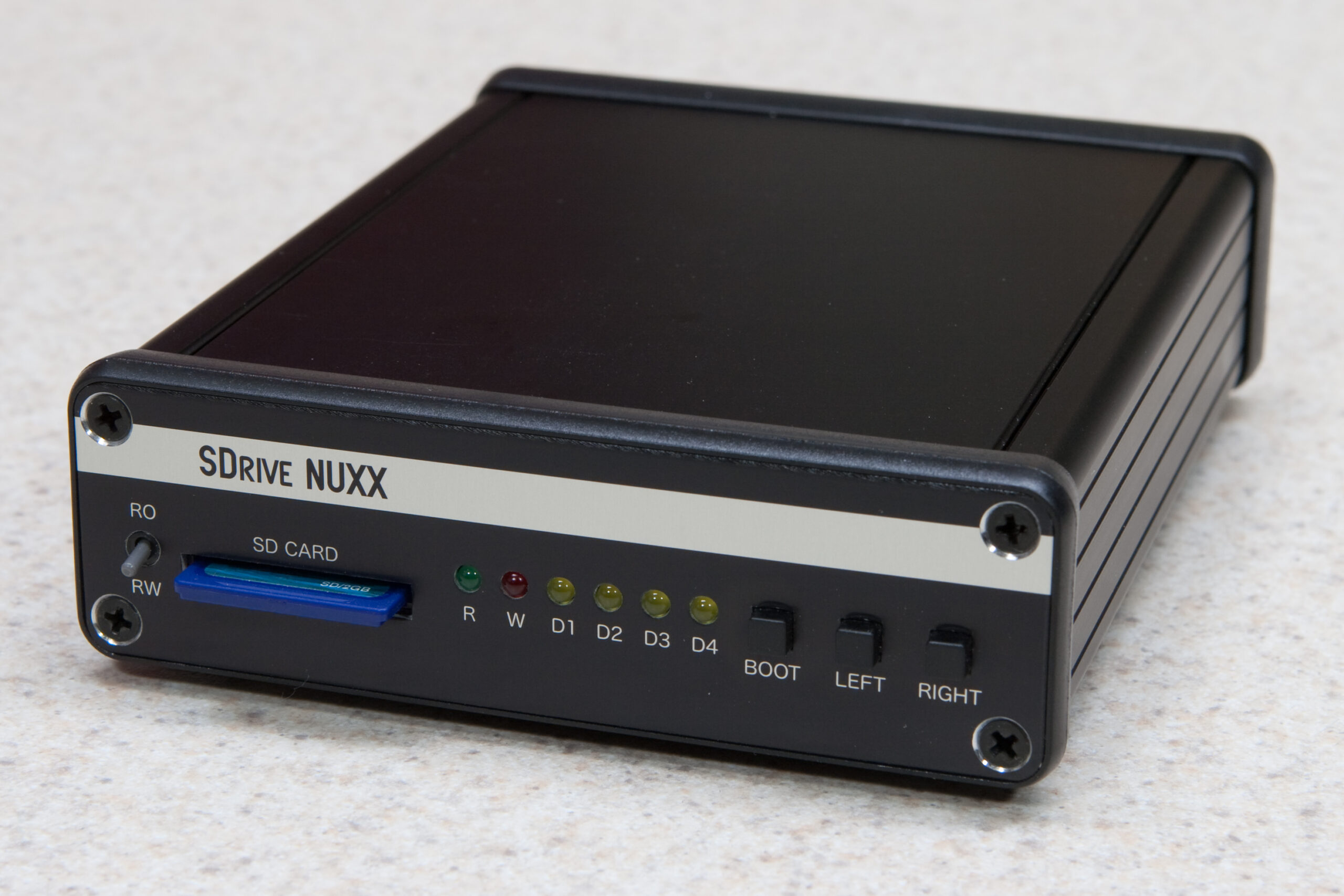 Front of the first completely assembled SDrive NUXX, with MetalPhoto end panels.