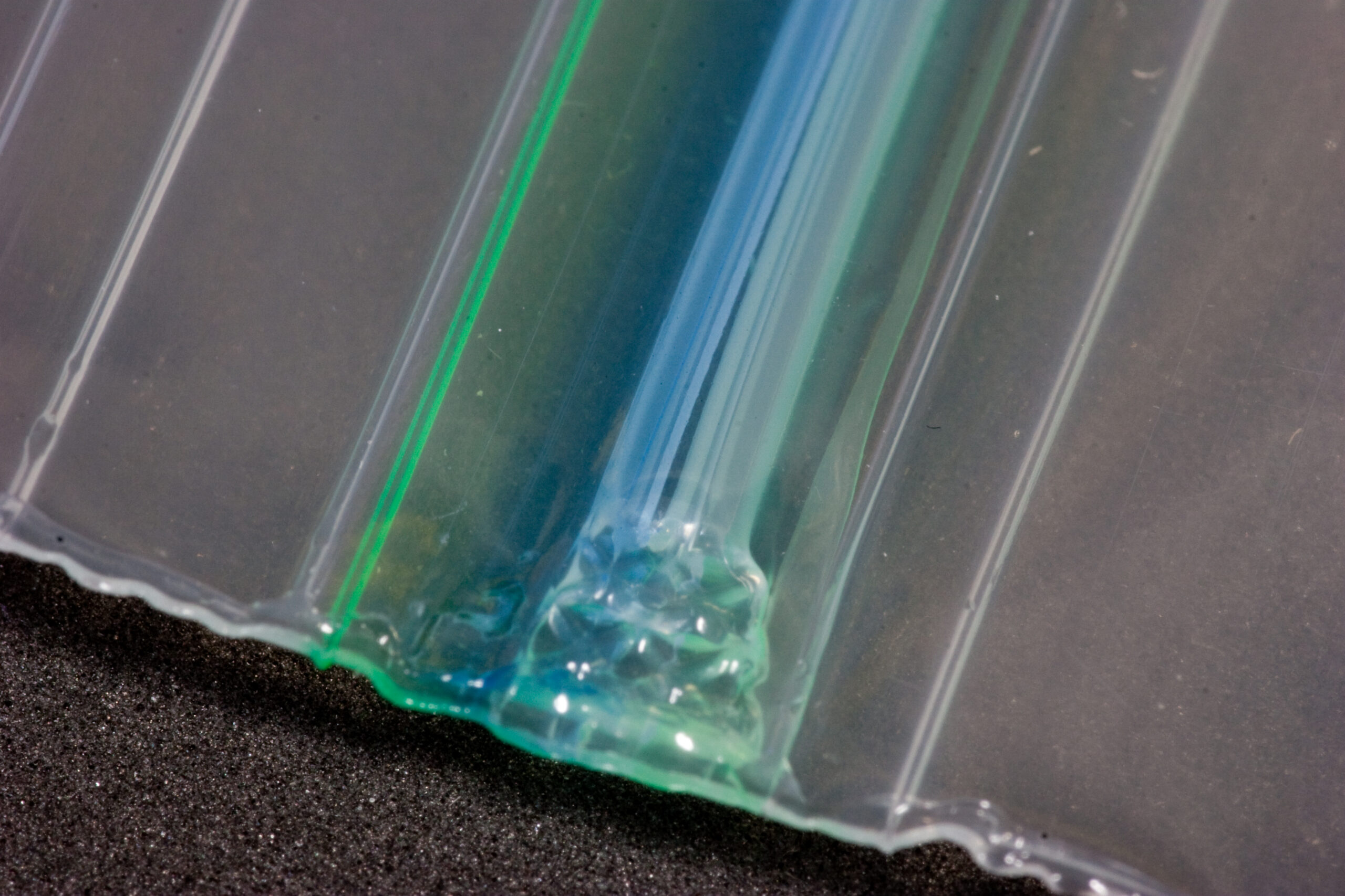 Defective Target-brand One Gallon Zipper Freezer Bags. The two halves of the sealing closure do not align, therefore the bag doesn't close.
