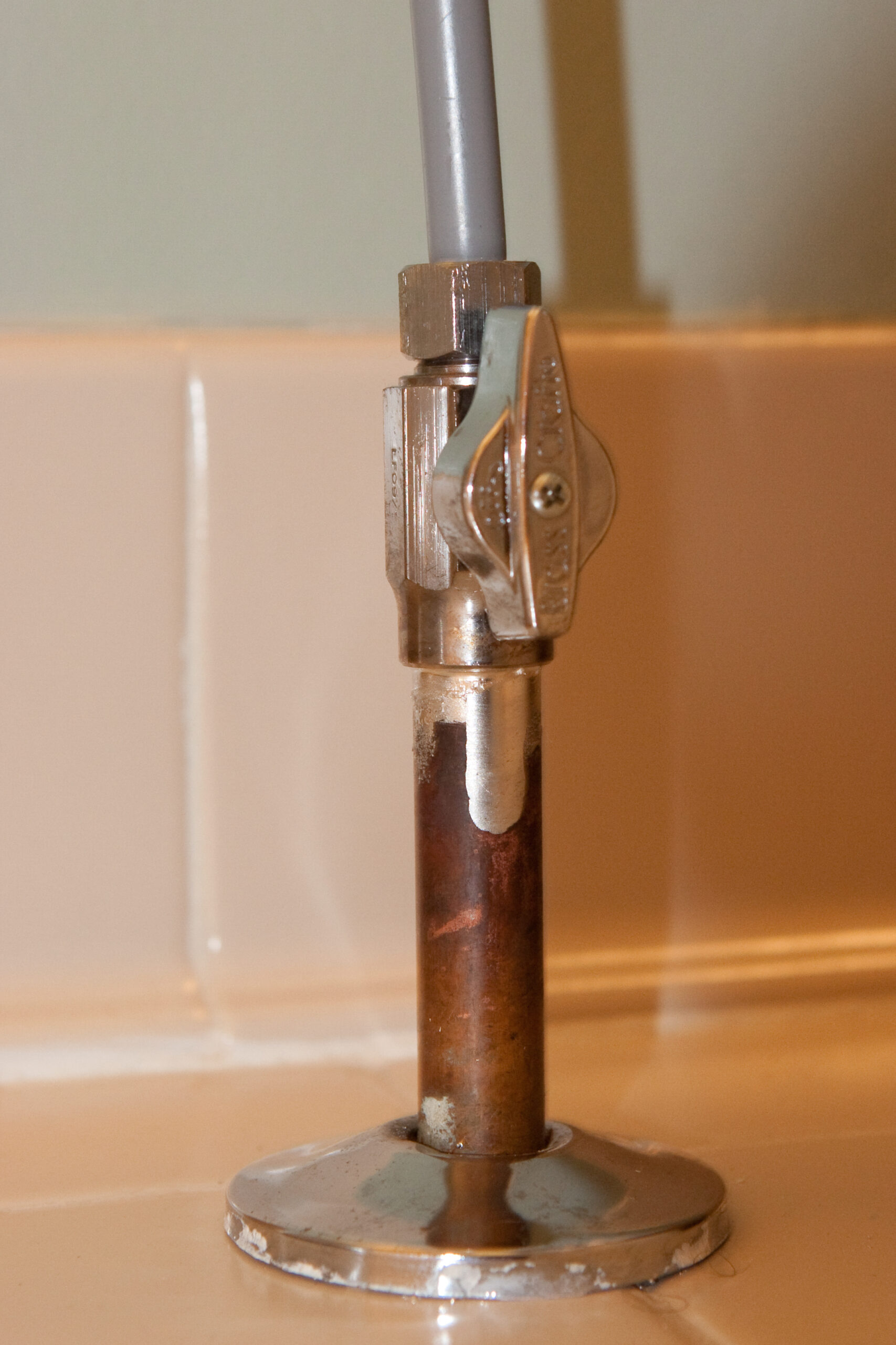 New ball valve installed on the water supply for the toilet off of my bedroom.