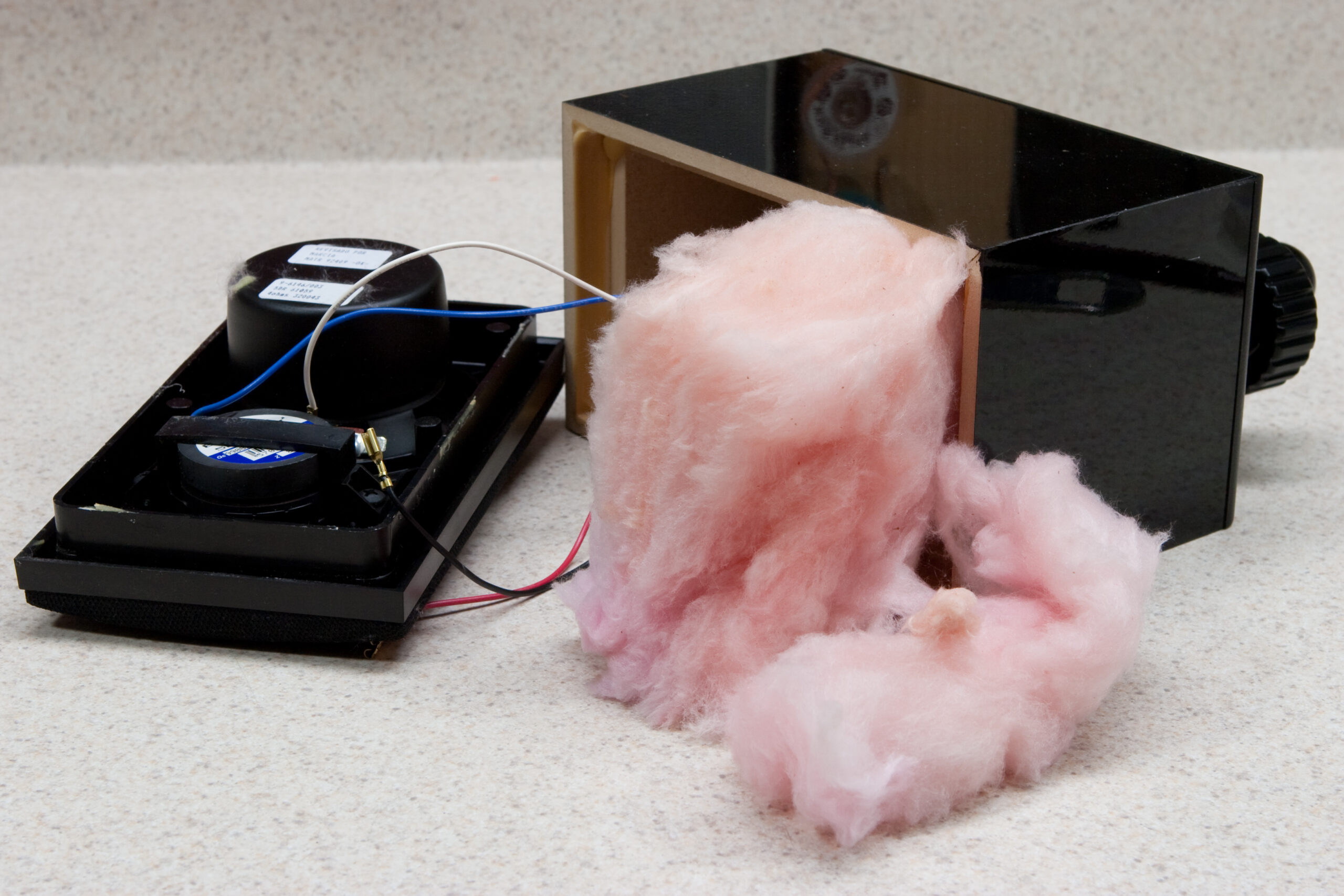 One of my Energy Take 5 surround sound speakers fell apart while hung from the ceiling.