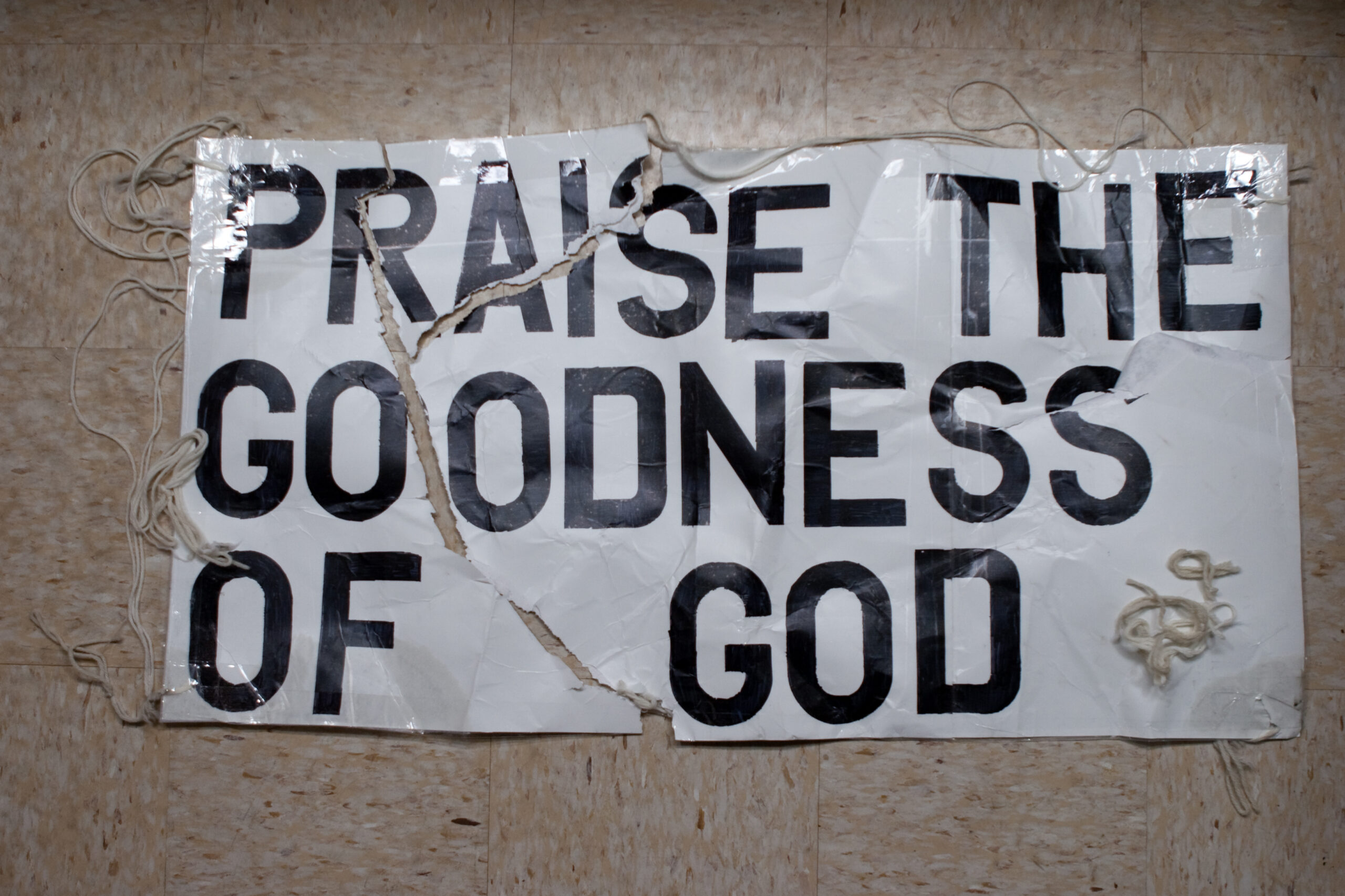 Someone has been hanging these laminated, permant-marker and stencil-based proselytizing signs from Detroit area bridges. I removed the one from the pedestrian bridge along 22 Mile over M-53.