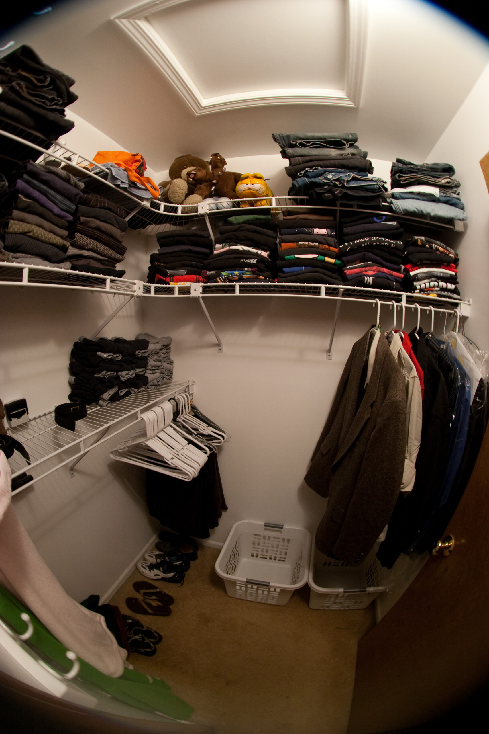 Looking into my closet after selecting some things for donation to the Salvation Army and doing all laundry.