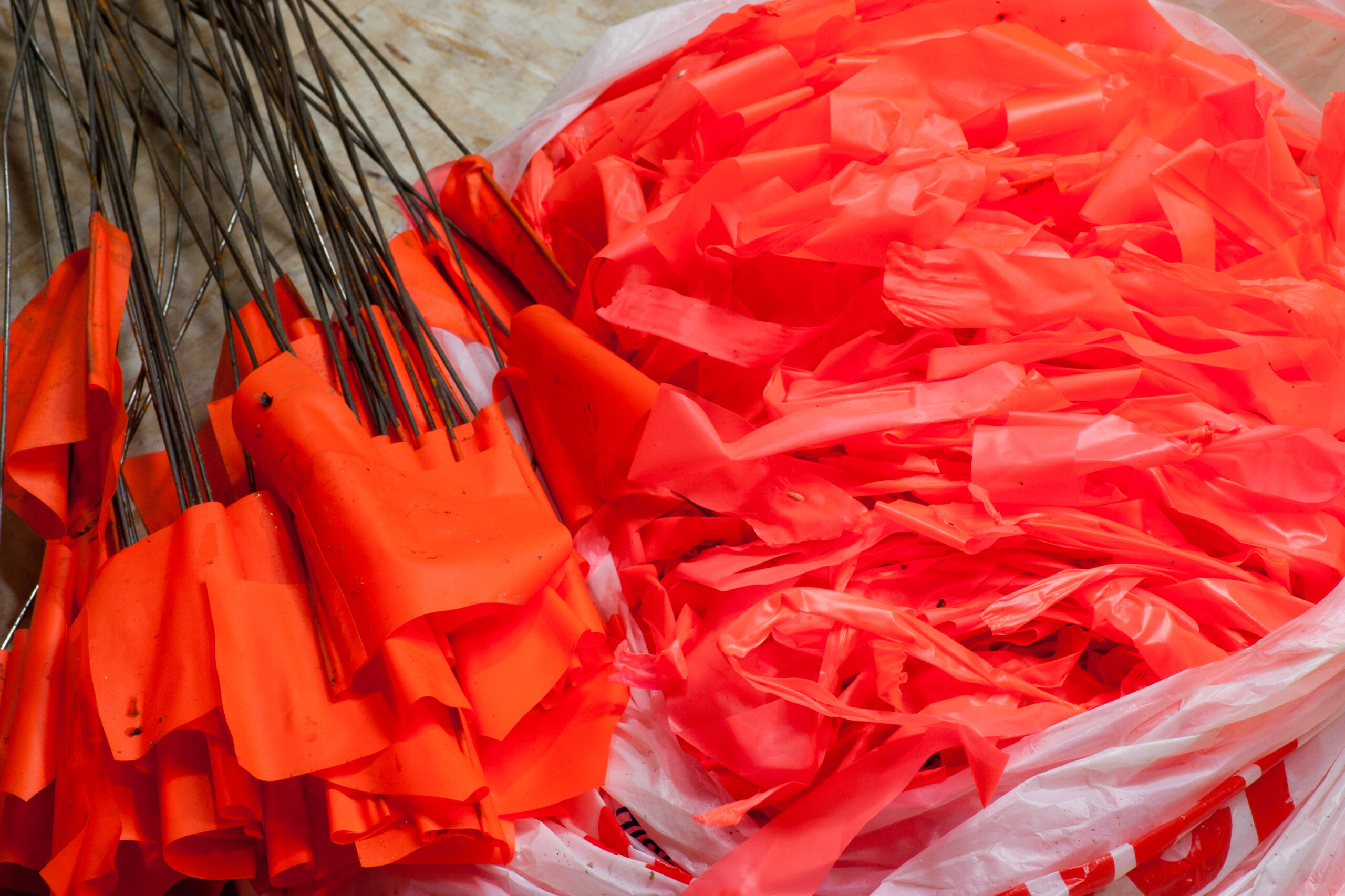 Flags and marking tape removed from River Bends after the first mile of MMBA-built single track was completed.