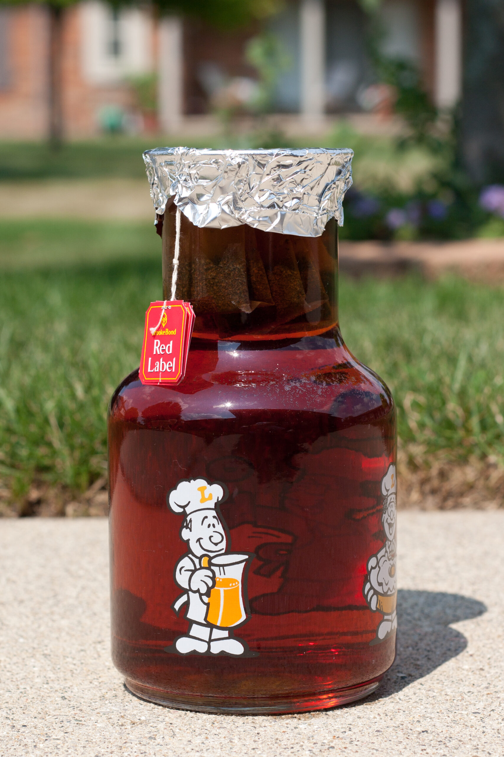 Sun tea made from Red Label tea on a very hot July 5th.