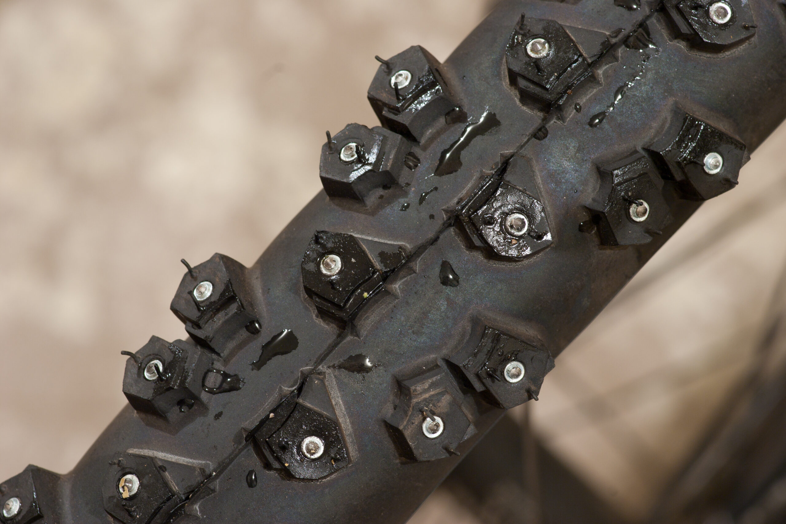 Nokian Gazza Extreme W294 studded tires after fitting them to the VooDoo Dambala for a break-in ride.