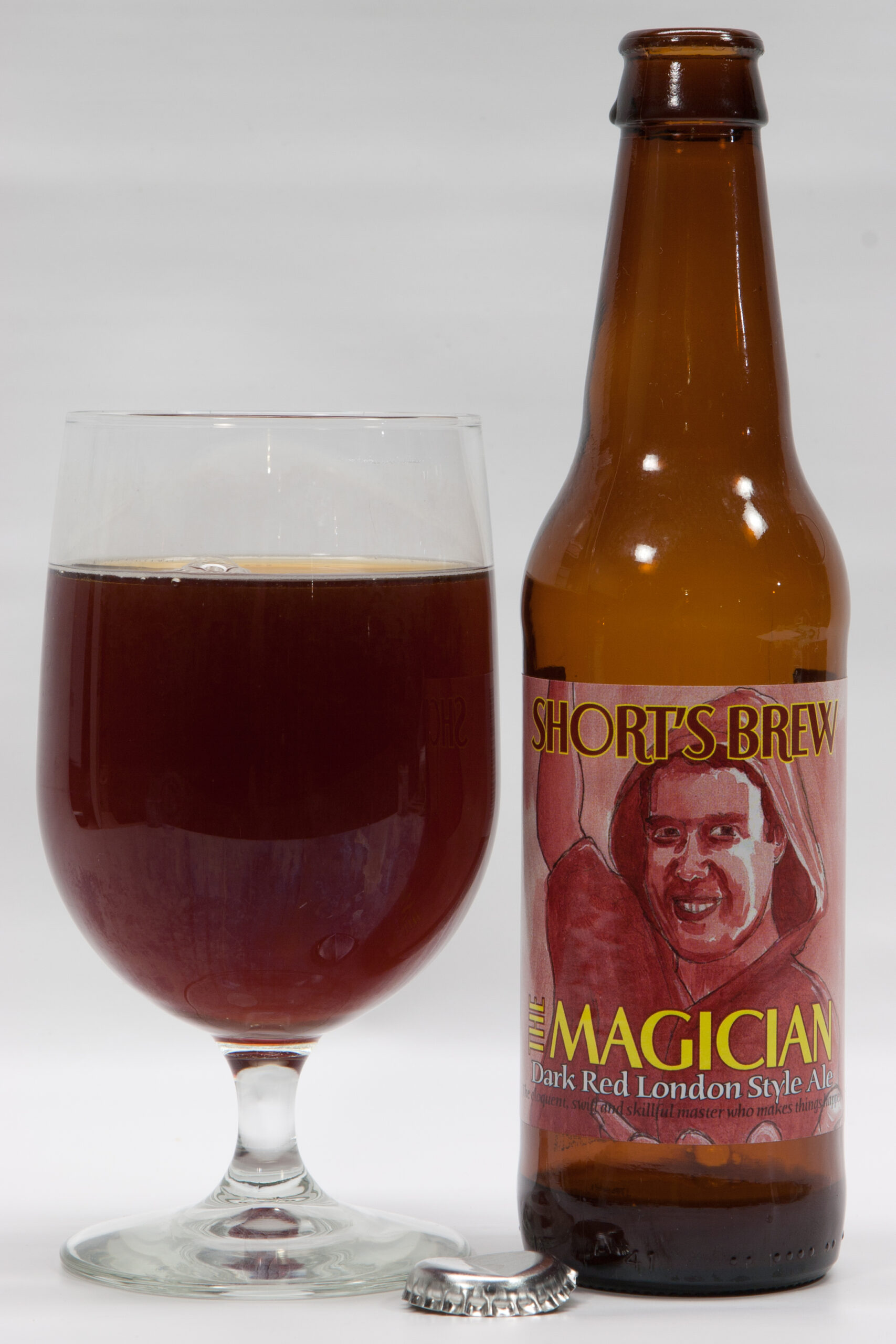 Short's The Magician, a Dark Red London Style Ale.