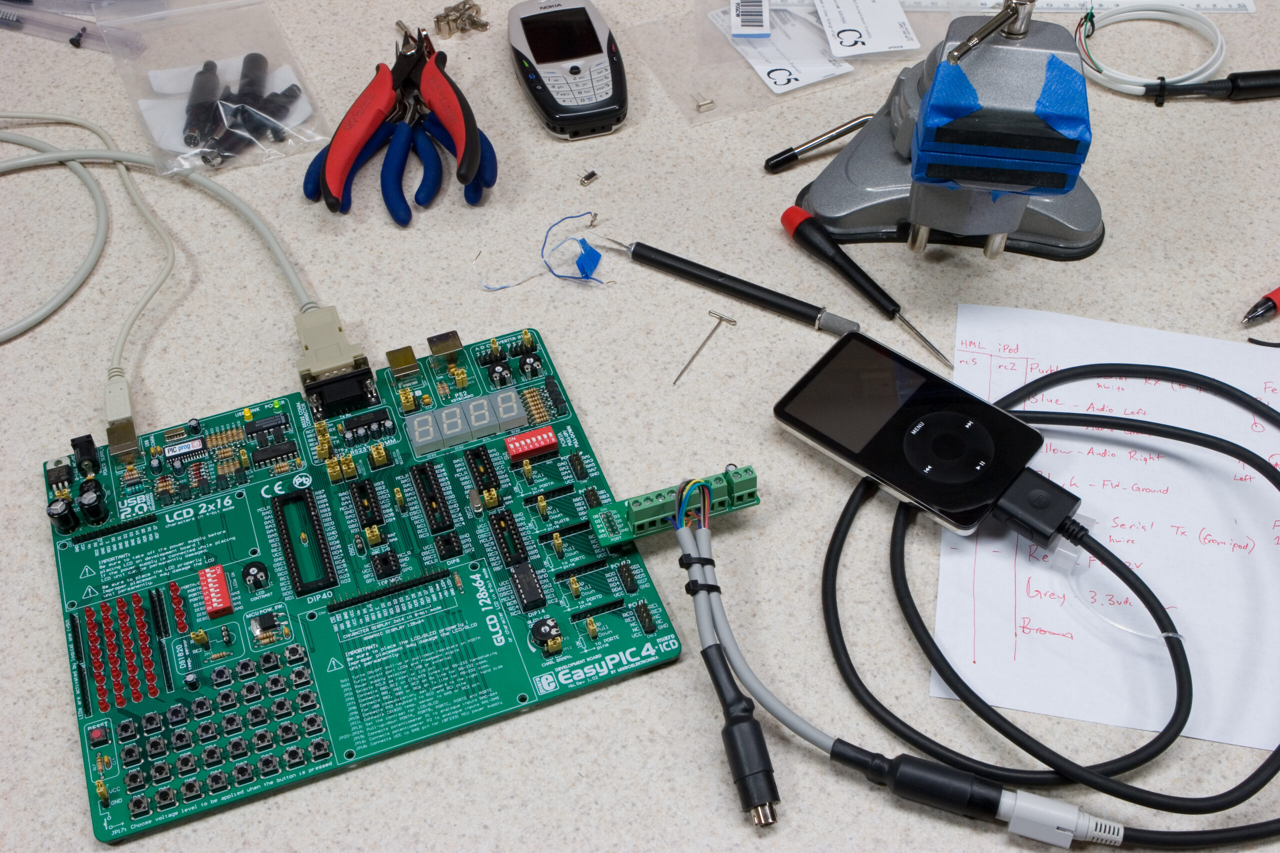 Parts on my workbench.