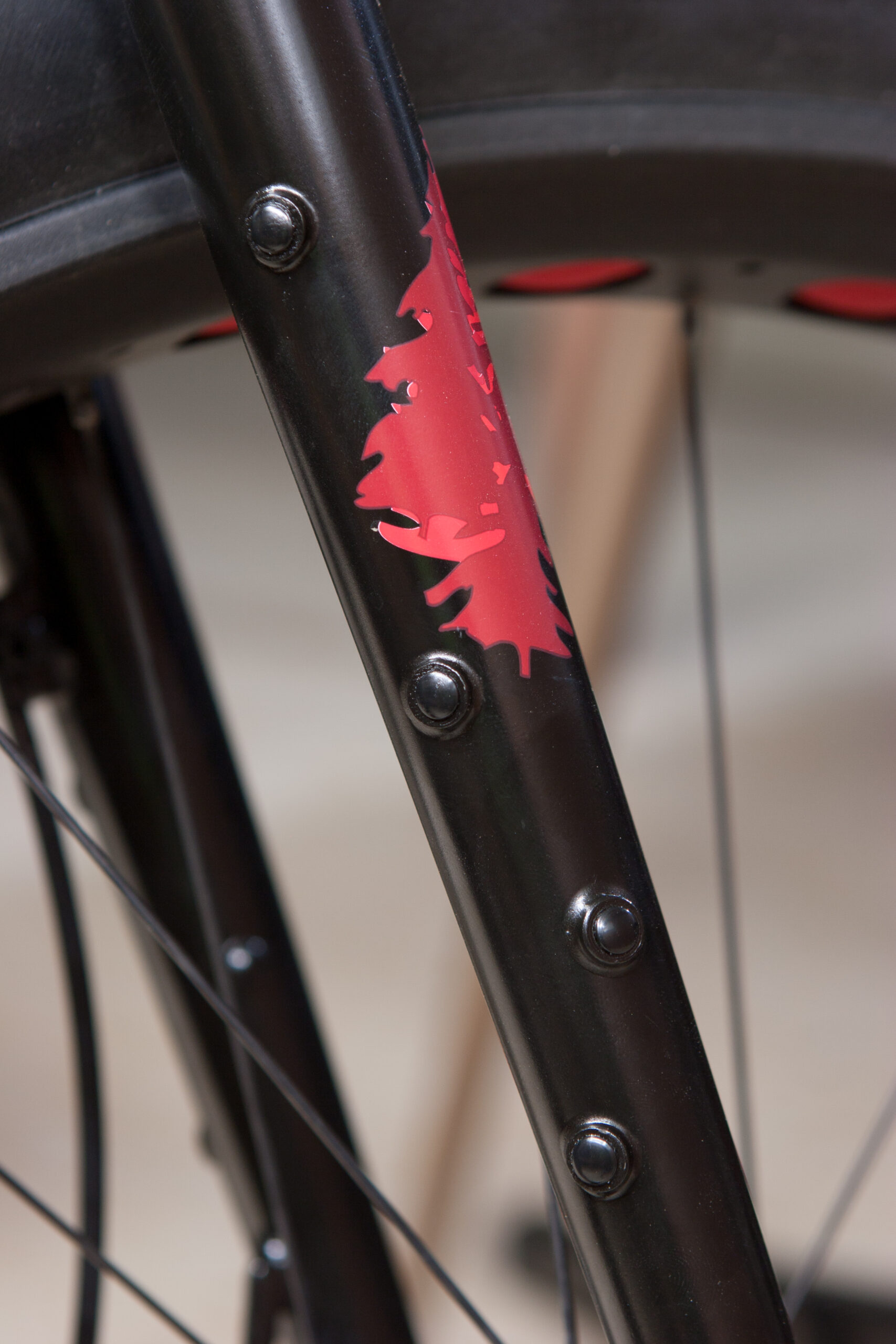 Heyco Dome Plug Part No. 2590 in the Salsa Mukluk 2 fork. These work nicely to fill accessory mount holes.