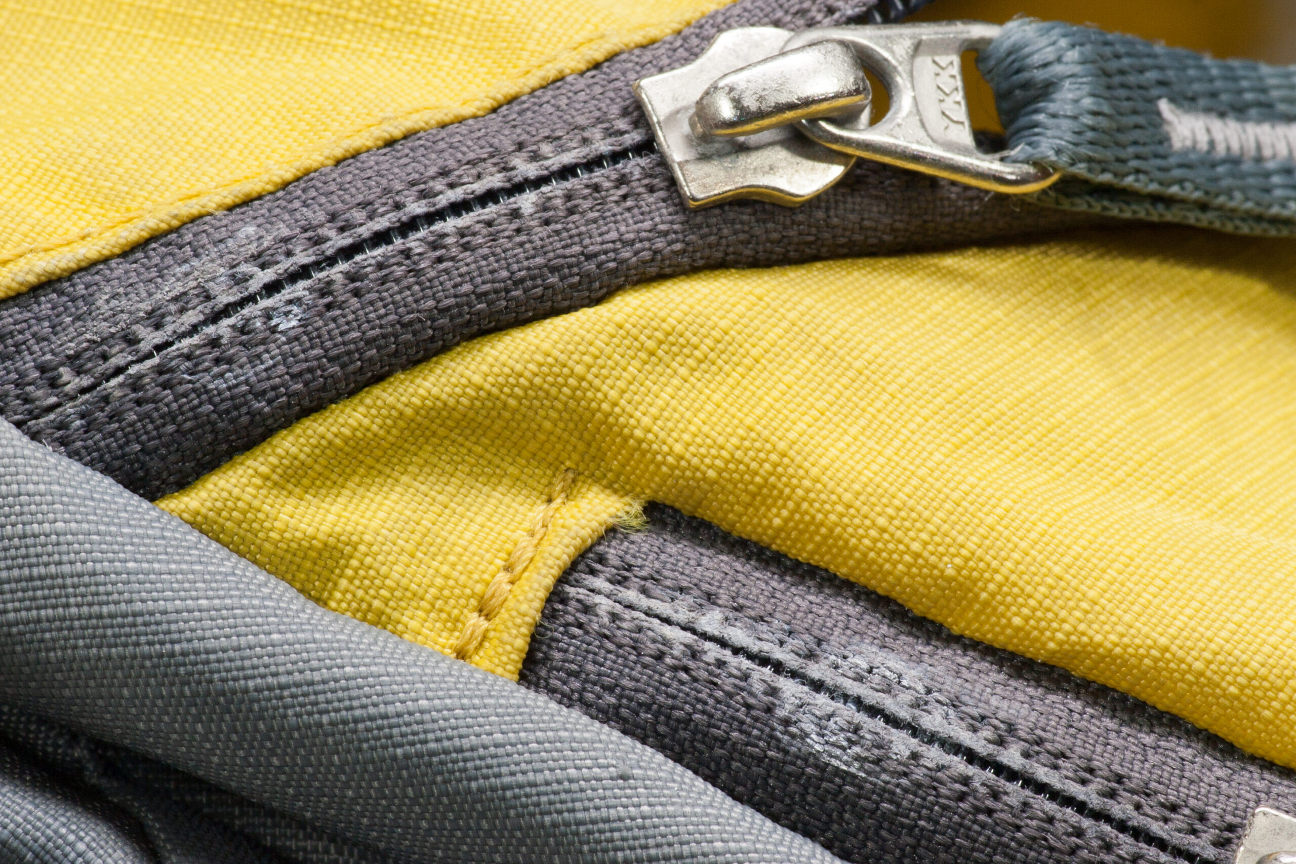 Sweat residue on hydration pack zippers after washing because I didn't move the zippers while soaking.