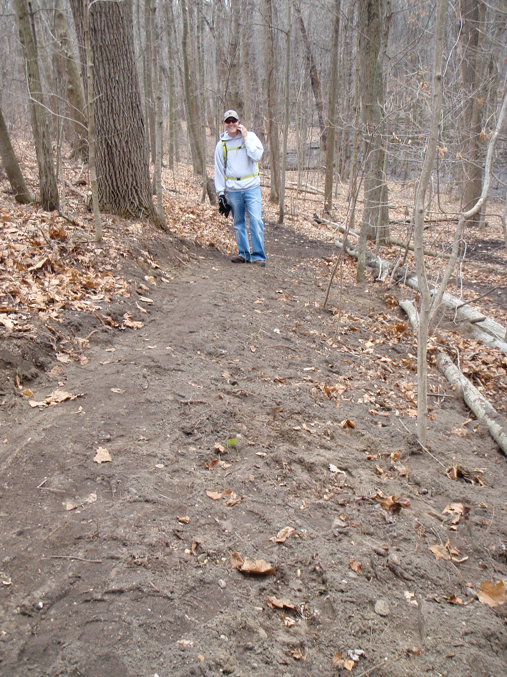 Jon Boughner standing on the new River Bends return loop entrance.