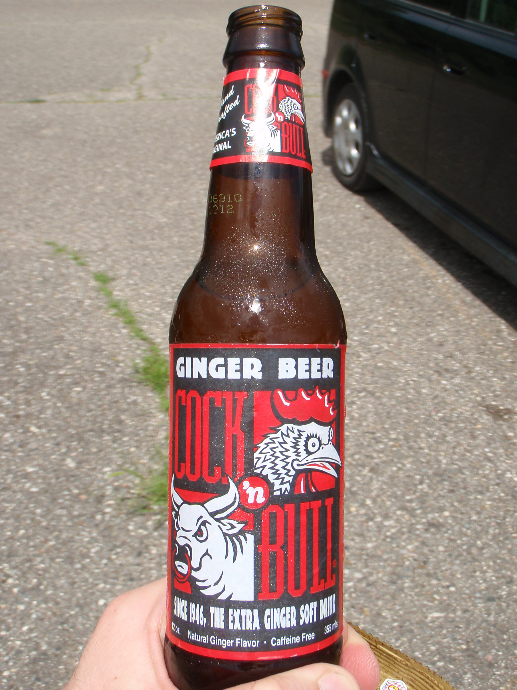 Cock 'n Bull Ginger Beer, purchased after a ride through Gruber's Grinder.