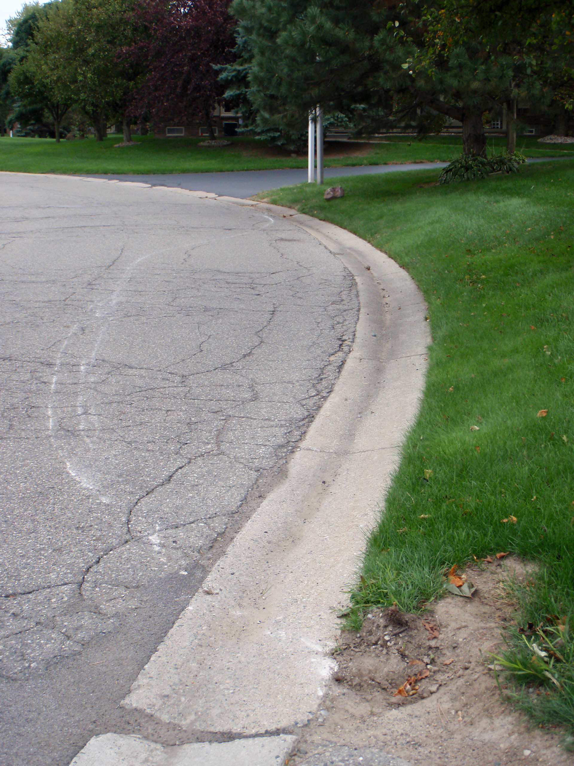 Someone hit the rock at the end of my court's driveway and apparently dragged it down the road for a bit before pulling over.