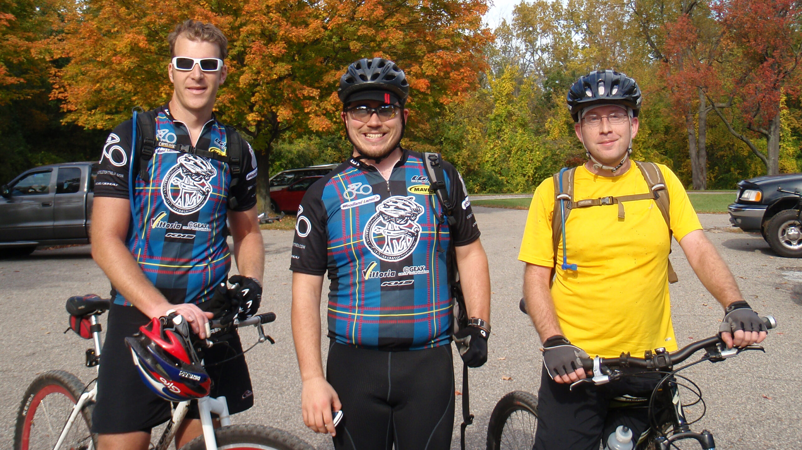 Jeff, Rob, and I (Steve) after finishing up our ride in Massive Fallout 2008.