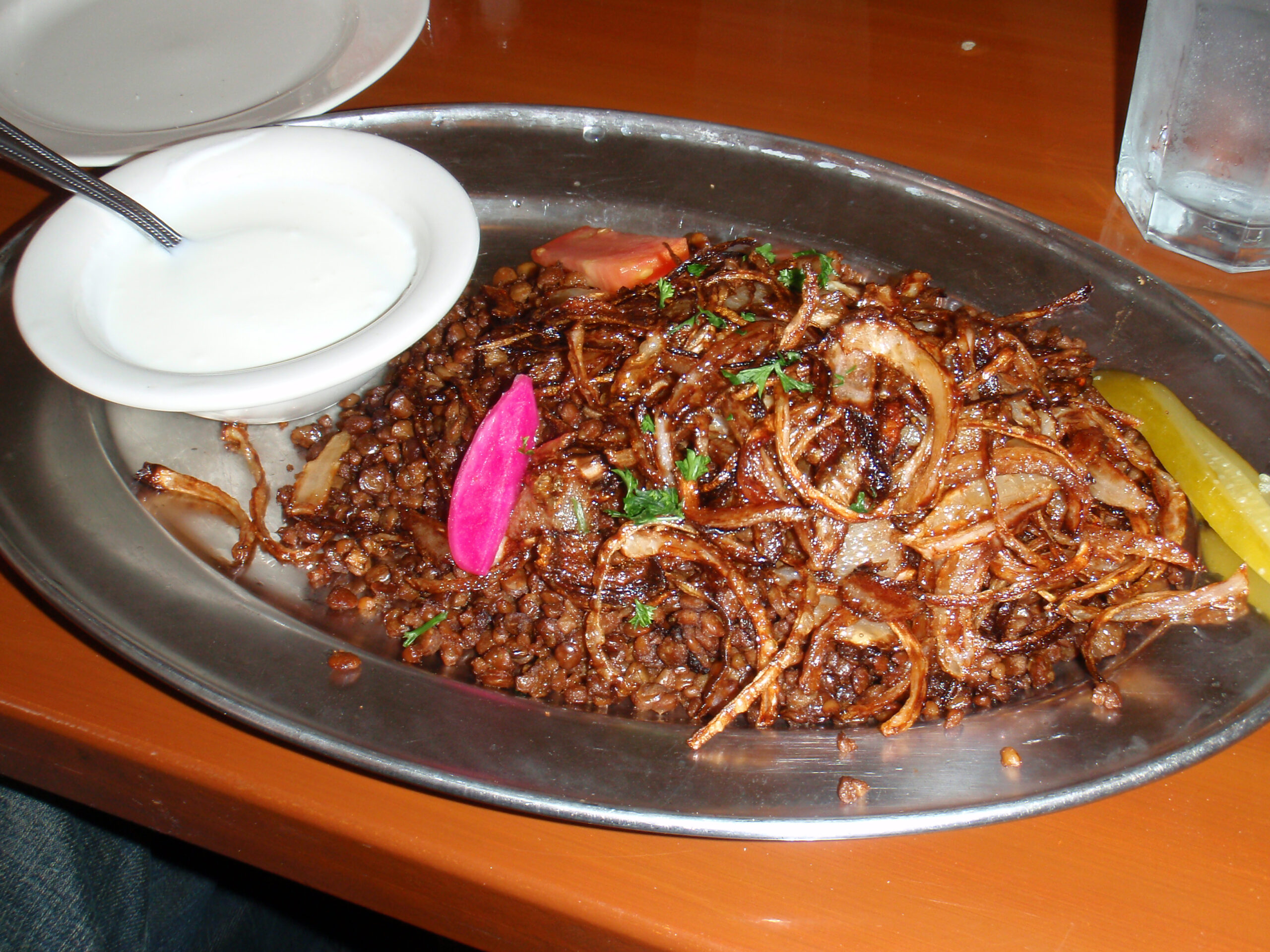 Mjadara from Lebanese Grill in Shelby Township, MI.