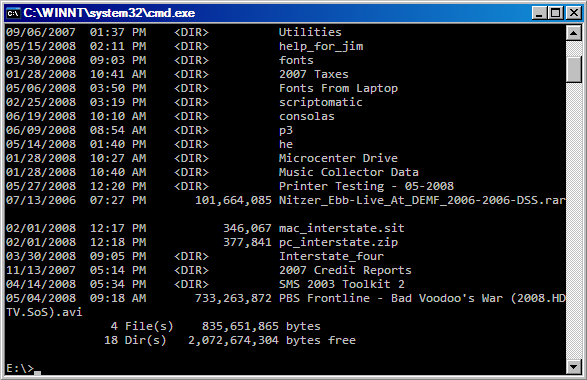 Consolas in cmd.exe.