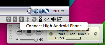 For some reason VMware Fusion identifies the T-Mobile G1 phone running Google's Android as 'High Android Phone'.