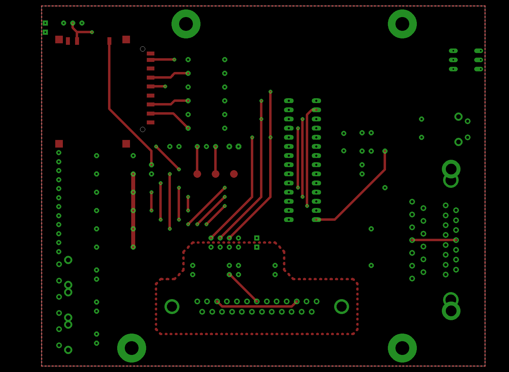 Top / component side of a PCB.