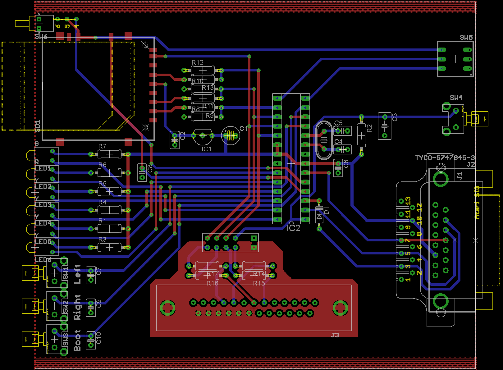 First draft of the SDrive NUXX PCB layout after one evening of work.