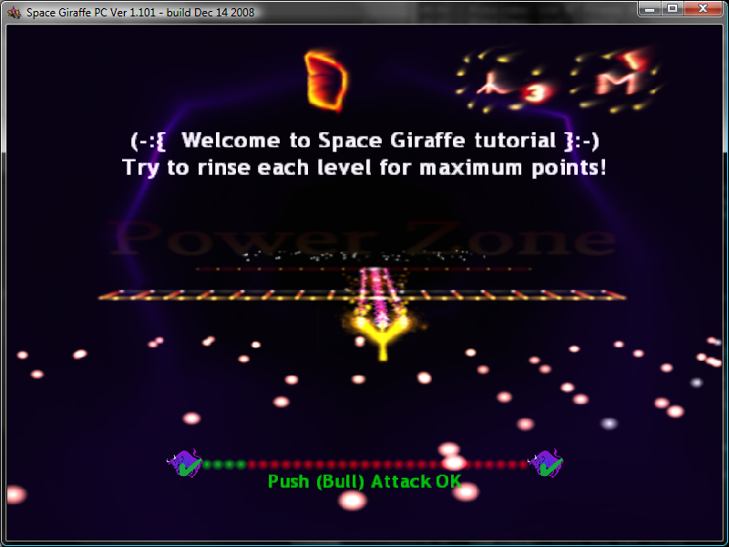 Space Giraffe PC screenshot running under Vista.
