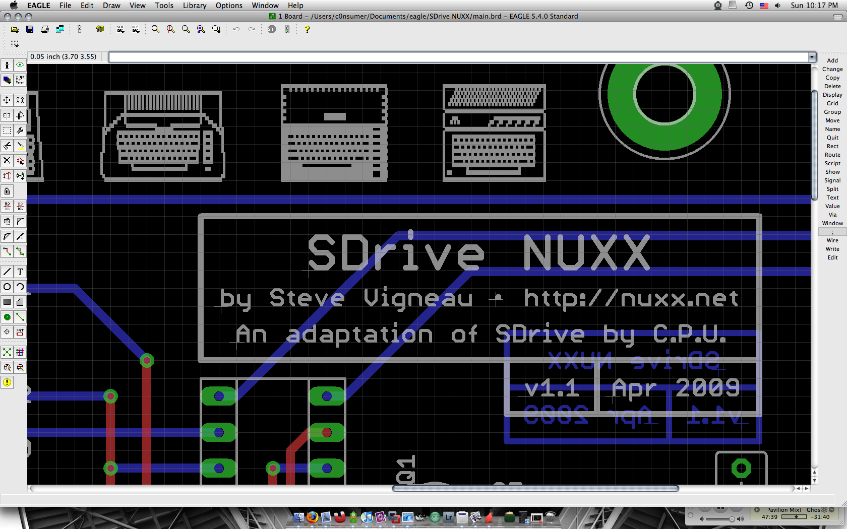 Poking around in EAGLE while releasing the SDrive NUXX CAD data as CC-by.